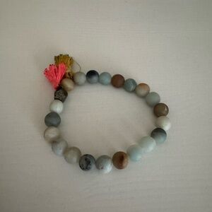 Multicolor Beaded Bracelet with Tassels